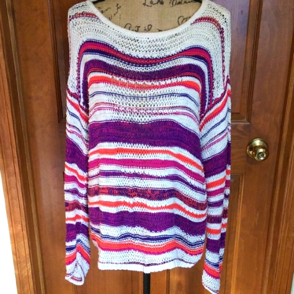 Keds colorful cotton/rayon blend sweater, GUC